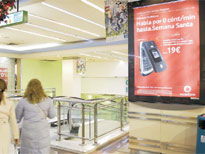 Campaas de publicidad en centros comerciales